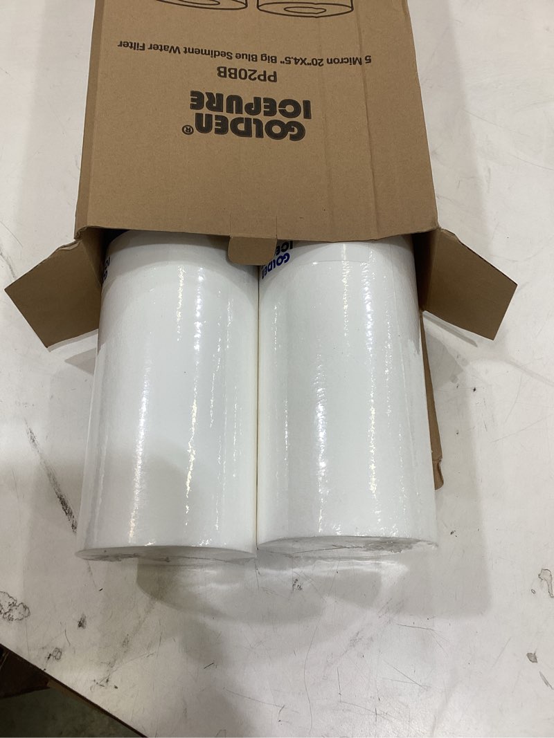 Condition photo showing Good Condition for golden icepure 5 micron 4.5" x 20" whole house sediment water filter compatible for 155358-43, fp25b, p5-20, fpmb5-20, cb-45-2005, sdc-45-2005, ap810-2 2pack