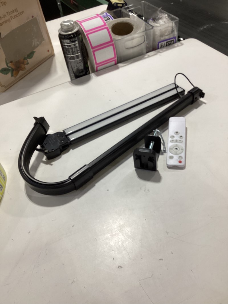 Condition photo showing As Is for LED Desk Lamp for Office Home, Eye-Caring Desk Light with Stepless Dimming Adjustable Flexible Gooseneck, 10W USB Adapter Desk Lamp with Clamp for Reading, Study, Workbench (Black) Black Standard