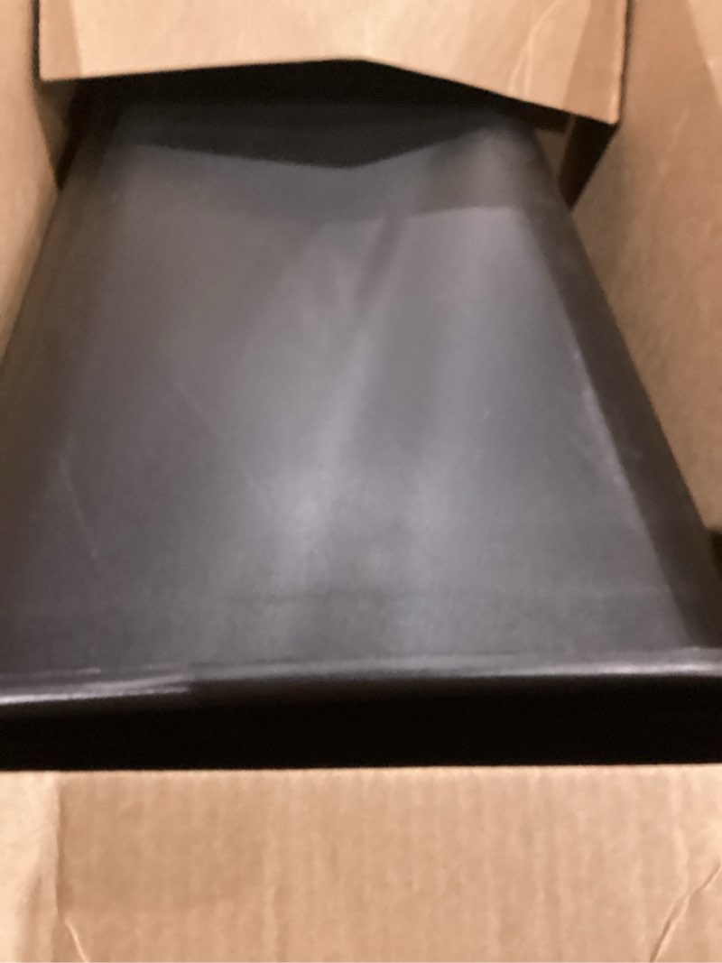Condition photo showing As Is for Rubbermaid Commercial Wastebasket Trash Container, 41QT/10.25 GAL, Plastic, Black, Stackable Trash Can for Bedroom/Bathroom/Office, Fits Under Desk/Sink/Cabinet 10.25 Gallons Black 1