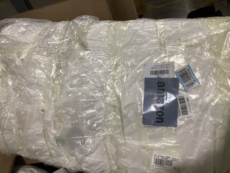 Condition photo showing As Is for fdw | 8 inch twin mattress | medium firm | gel memory foam mattress | white | bed in a box, certipur-us certified | pressure relief, cooling ventilated foam | washable removable cover white twin 8 in