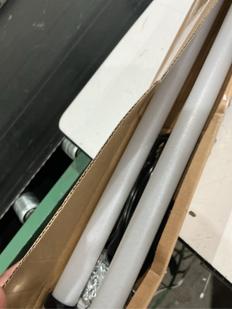 Condition photo showing As Is for quarterback 4ft 40w led shop light with inline switch dual tube lightweight daylight white 5000k surface or suspension mount for garage workshop basement
