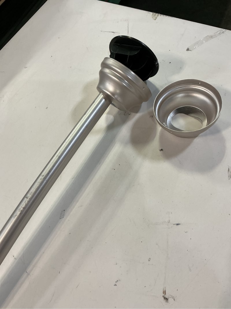 Condition photo showing As Is for (incomplete 1 pcs )  kxlife 2 pack spring tension rod, 1/2-inch decorative tension drapery rod for window, nickle, (17-26 inches) 17-26 inch nickle