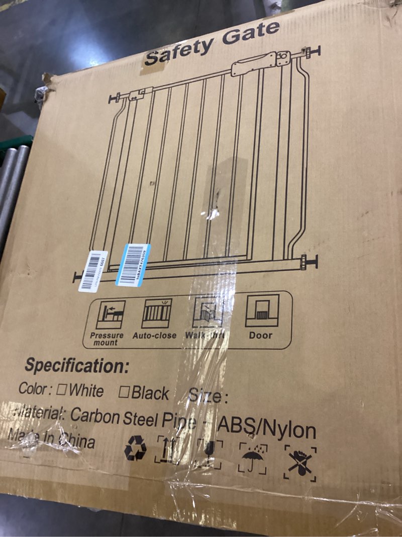 Condition photo showing New/Like New for Fairy Baby Extra Wide Baby Gate 71.6-76.3 Inch Wide, Walk Through Pressure Mounted No Drill, Long and Large Tension Gate for Pet and Kids, Black 71.6-76.37 Inch