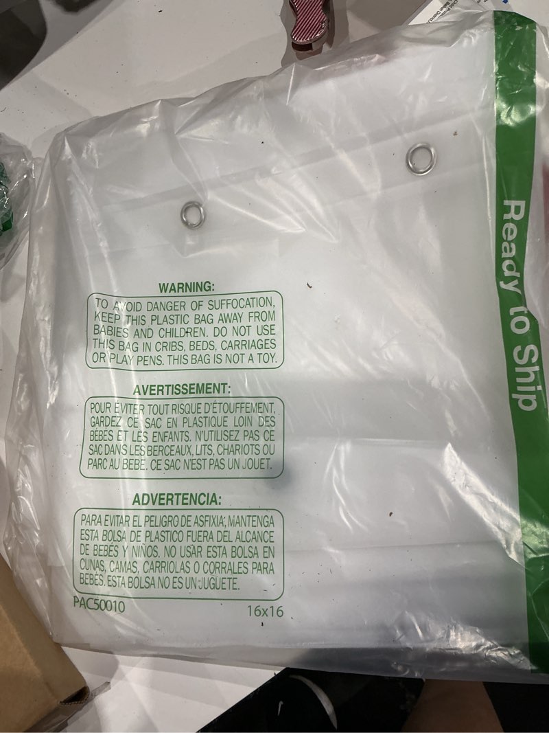 Condition photo showing Good Condition for barossa design frosted stall shower curtain liner with 3 magnets - 36" x 72", waterproof peva shower liner for small bathroom stall, pvc free, metal grommets - frost, 36x72 36"w x 72"l (pack of 1) 2a. frost