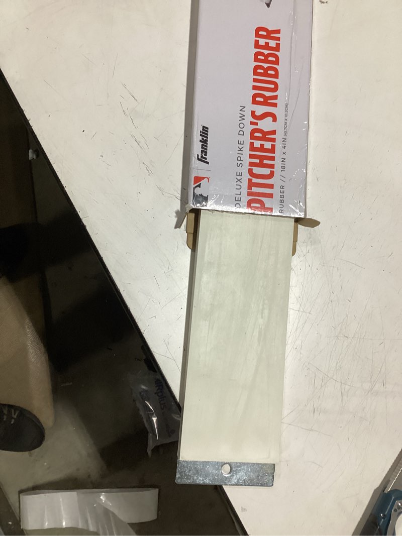 Condition photo showing New/Like New for franklin sports pitcher's rubber - softball + baseball pitching rubber - portable mound - indoor + outdoor pitchers plate - 18" or 24"