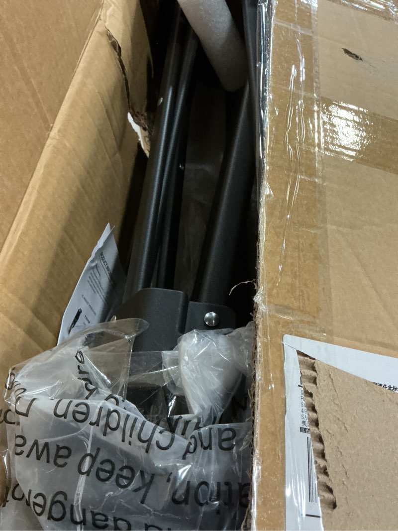 Condition photo showing As Is for FitNexus 42" Foldable Mini Trampoline- 450lb Capacity Fitness Rebounder w/3-Level Adjustable T-Bar, Adults Workout Trampoline, Non-Slip Pad | Foldable Design for Home/Gym Black Red