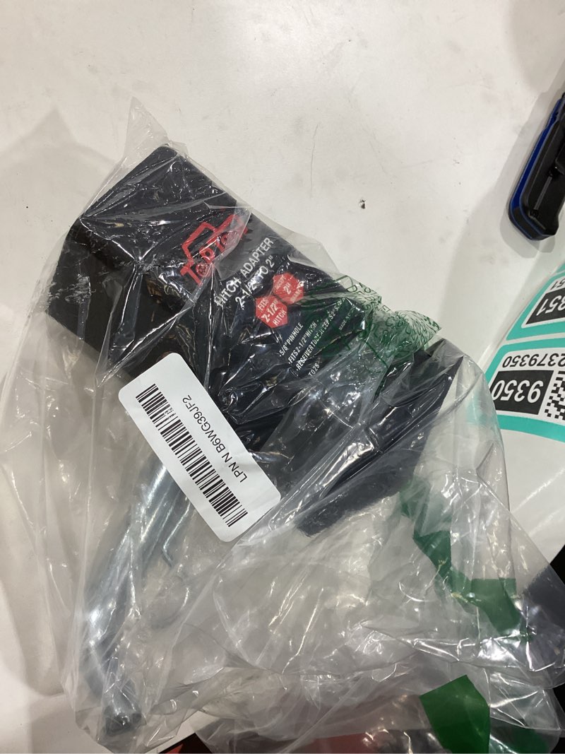 Condition photo showing Good Condition for TOPTOW 64028HP Trailer Hitch Adapter 2-1/2" to 2" Hitch Reducer Sleeve Carbon Steel, 5/8 inch Pin & Clip Included