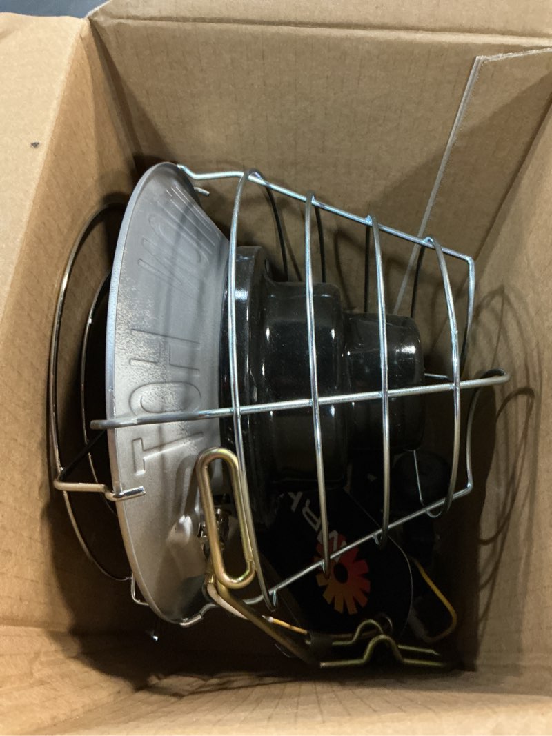 Condition photo showing As Is for mr. heater single tank top 15,000 btu radiant propane outdoor space heater
