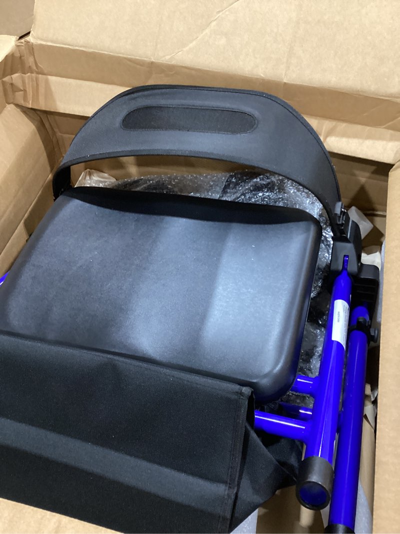 Condition photo showing Good Condition for walkers for seniors 2 in 1 wheelchair combo, 450 lb foldable rollator transport chair with seat, heavy duty rolling walker 10" wheels for all terrain, blue