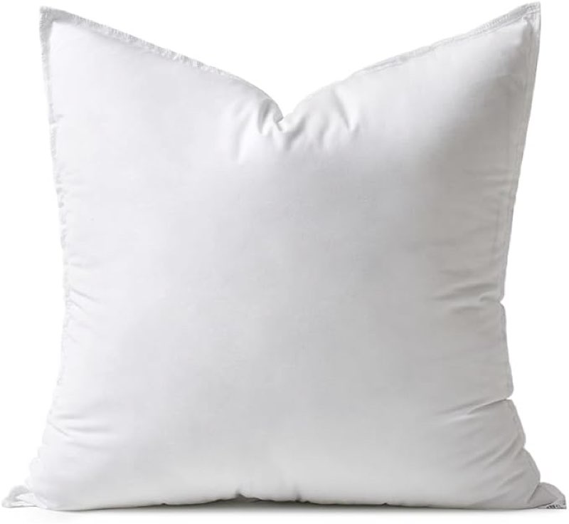 MIULEE 24x24 Down Alternative Pillow Insert Euro Decorative Throw Pillow 24 x 24 Inch Body Bed Sleeping Ultra Soft Fluffy Form for Sofa Couch Bed