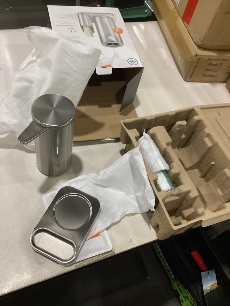 Condition photo showing New/Like New for 14 oz. Liquid Sensor Pump with Caddy, high-Grade Brushed Stainless Steel