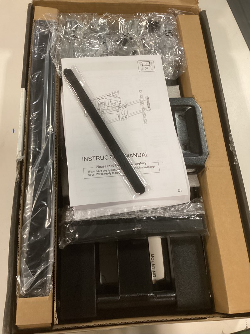 Condition photo showing Good Condition for full motion tv wall mount for most 37"-84" flat screen tv, swivel or tilt tv wall bracket with dual articulating arms, for 12"-16" wood studs, max vesa 600x400mm, load 120 lbs by usx mount 37-84 inch, 120 lb