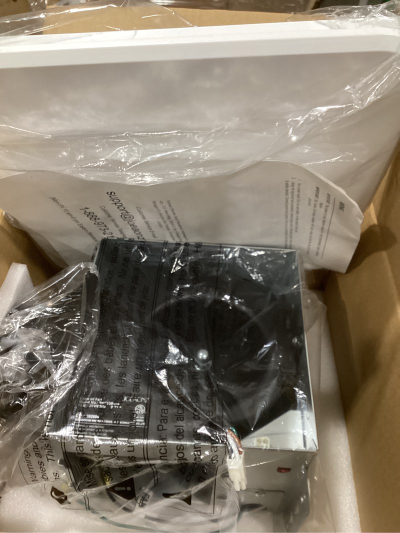 Condition photo showing Good Condition for bathroom exhaust fan, 110 cfm 1.0 sone quiet bathroom fan, ceiling mount ventilation fan for home/office/hotel, 26w energy-saving, square, white style a-110 cfm white