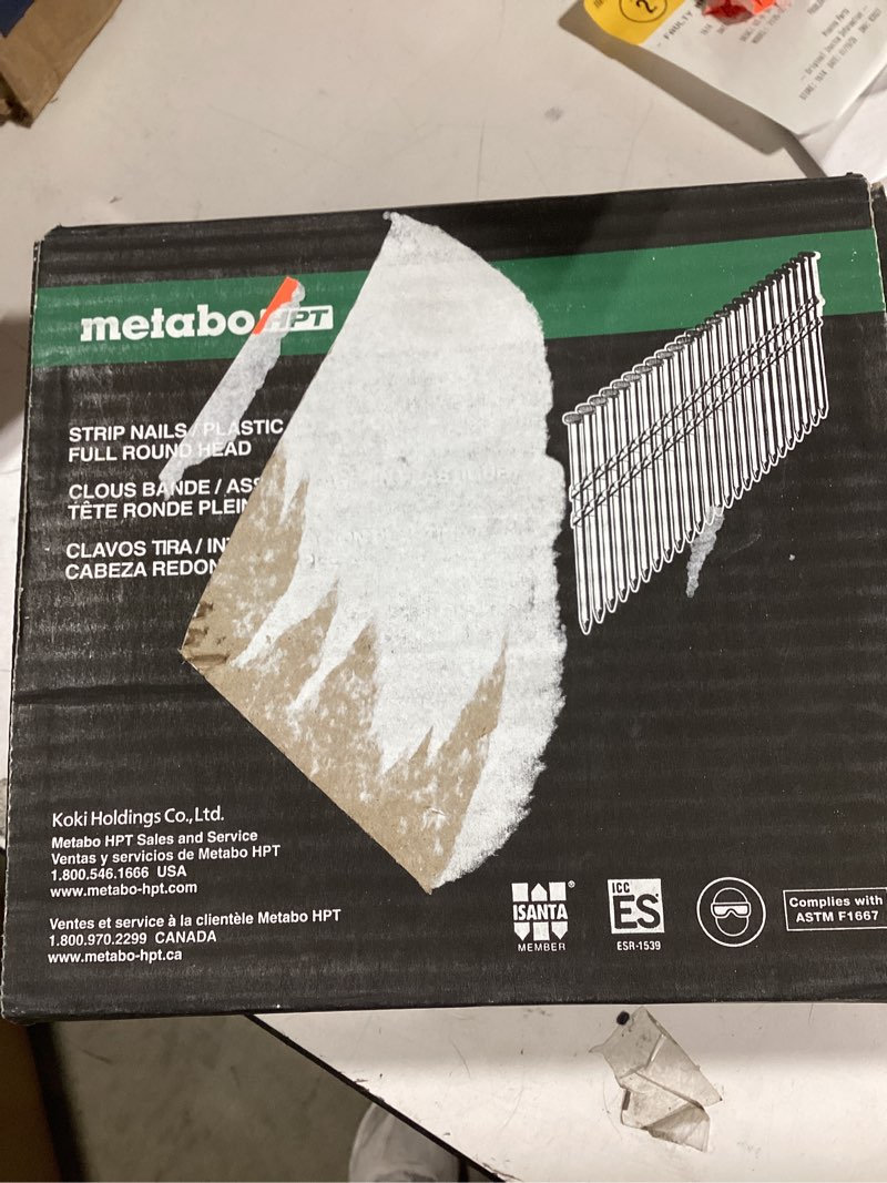 Condition photo showing New/Like New for Metabo HPT Framing Nails | 3\" x .131 | Full Round Head | Brite Basic | Plastic Strip | 1000 Count | 