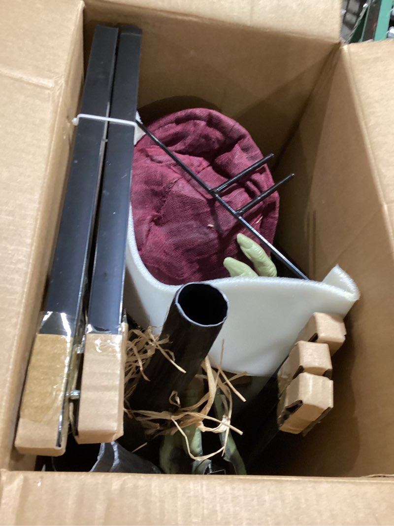 Condition photo showing Good Condition for Halloween Animatronics Flying Witch Decorations, 6ft Animated Floating Witch with Sound Activated, Creepy Talking Sound, Mouth Move, Light Up Eyes, Haunted Decor Horror Prop for Outdoor, Yard Lawn 6ft Flying Witch