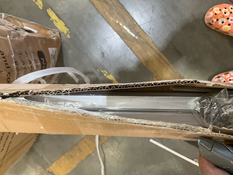 Condition photo showing As Is for hunhun 10-pack 6.6ft/ 2meter v shape led aluminum channel system with milky cover, end caps and mounting clips, aluminum profile for led strip light installations, very easy installation