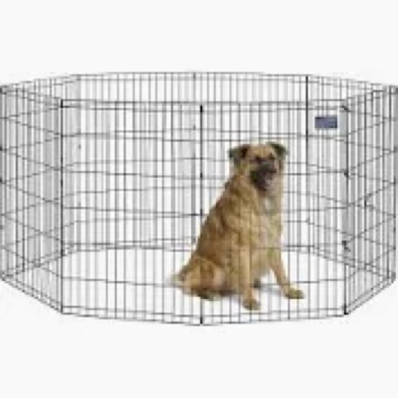 Pet Playpen Dog Pen Foldable Dog Exercise Fence 8 Panels 36 Inch Kennels Pet Playpen Options Ideal for Pet Medium Animals Outdoor Indoor