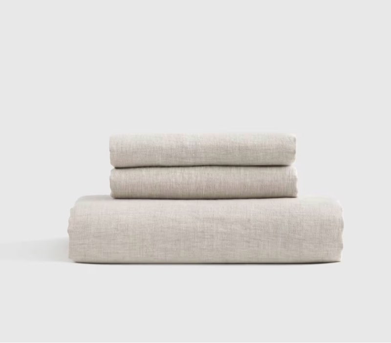 european linen chambray fitted sheet set (king) 