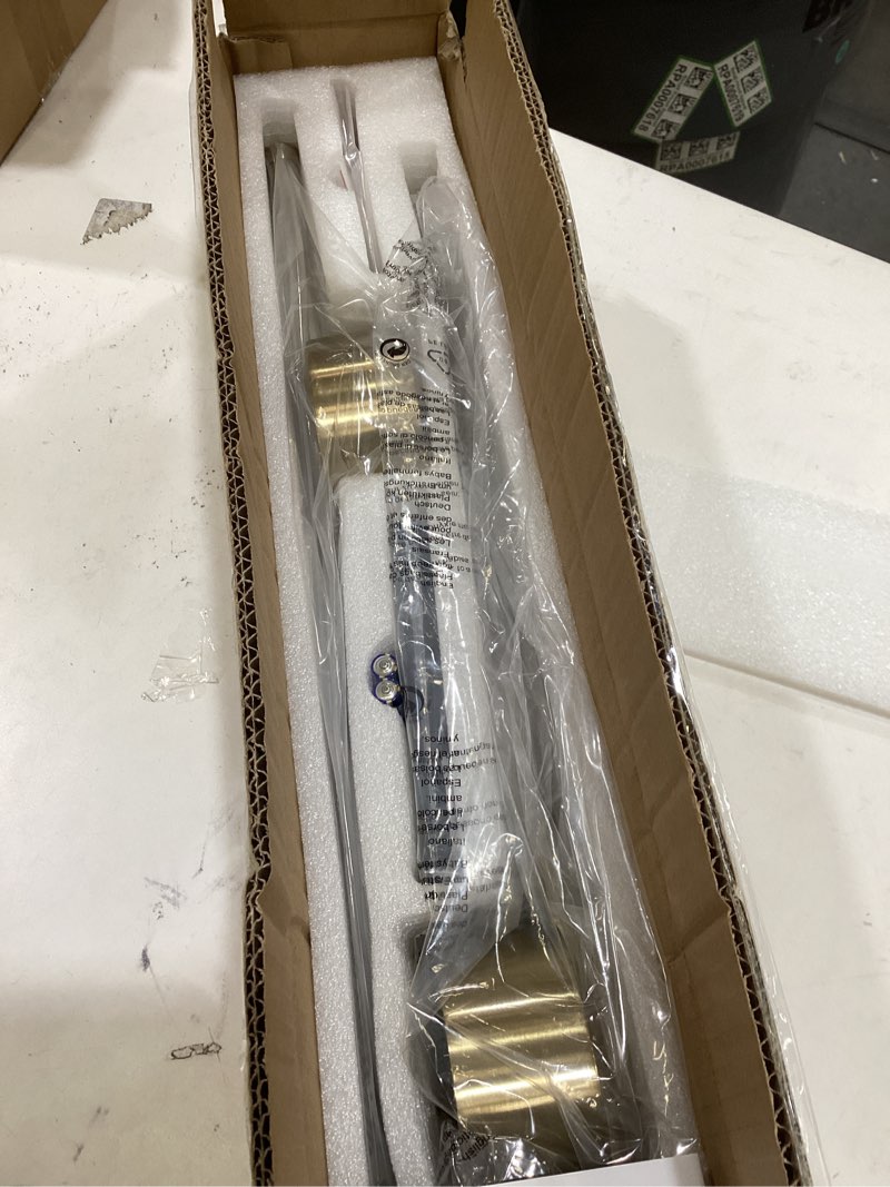 Condition photo showing New/Like New for Battery Operated Modern Wall Sconces, Dimmable Wireless Wall Light Set of Two with Remote Control, 3 Color Temperatures, Rechargeable LED Wall Sconce for Bedroom, Living Room, Hallway, 23.6 Inch Brass Brass 23.6 Inch