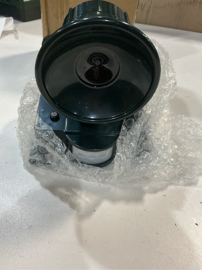 Condition photo showing New/Like New for solar ultrasonic bird repellent woodpecker deterrent animal repellent outdoor with motion sen