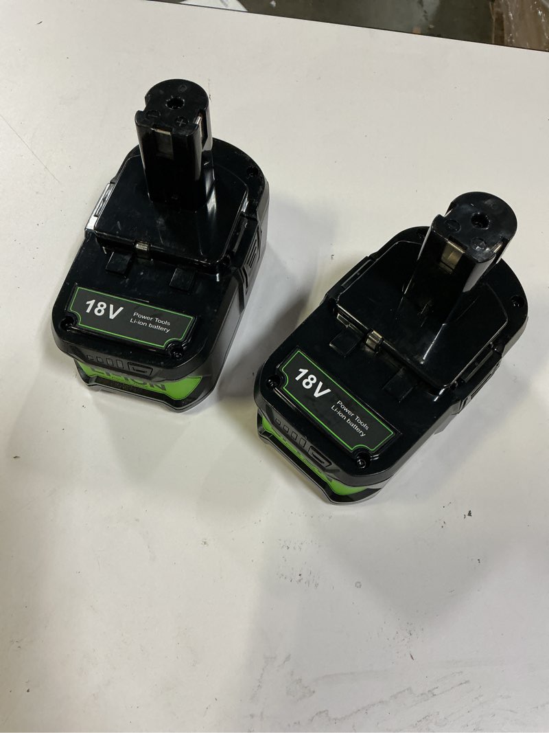 Condition photo showing Good Condition for upgraded replacement for ryobi 18v battery, 2pack p108 8.0ah 18 volt lithium battery compatible with all p102 p103 p104 p105 p107 p108 p109 p190 p191 p122 18v one+ plus system cordless power tools black and green 8.0