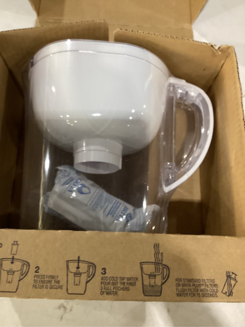 Condition photo showing New/Like New for brita water pitcher, slim, 5 cup capacity, includes one advanced filter-white, size