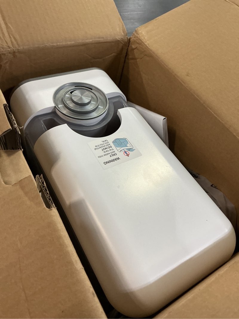 Condition photo showing As Is for DREO Humidifiers for Bedroom, Top-filled Smart Quiet Cool Mist Humidifier for Large Room Home, Oil Diffuser & Nightlight, 50Hours Runtime for Indoor Plants, with Alexa/Google, White