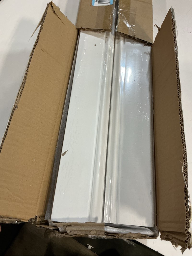 Condition photo showing New/Like New for 8 pcs wall baseboard molding trim 47.2 x 3.15 in, high impact polystyrene waterproof skirting board for home decor, installed with glue not include(8pc)