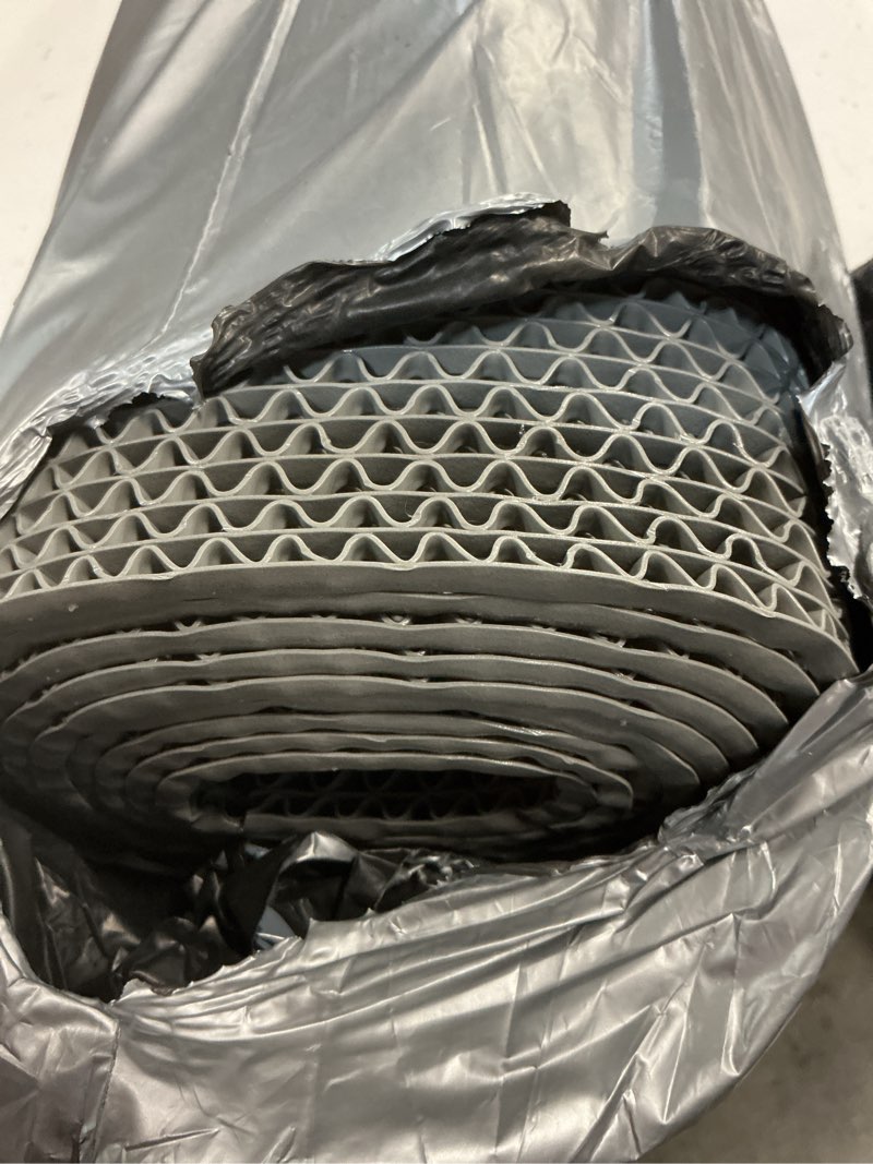 Condition photo showing Good Condition for myoyay non slip drainage floor mats 4x10 ft, commercial pvc mesh hollow drainage mat, bathroom flooring mats, for garage restaurant swimming pool bath shower wet area (gray) grey 4' x 10'