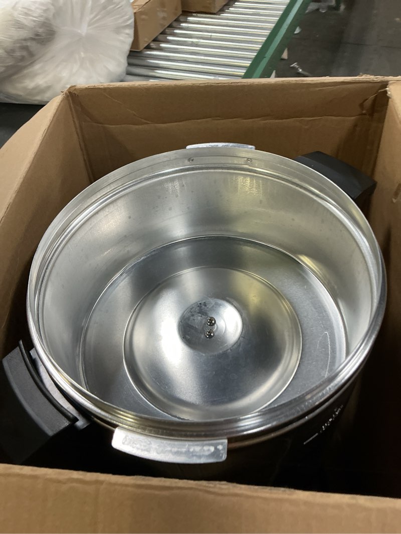 Condition photo showing As Is for West Bend 33600 Coffee Urn Commercial Highly-Polished Aluminum NSF Approved Features Automatic Temperature Control Large Capacity with Fast Brewing and Easy Clean Up, 100-Cup, Silver