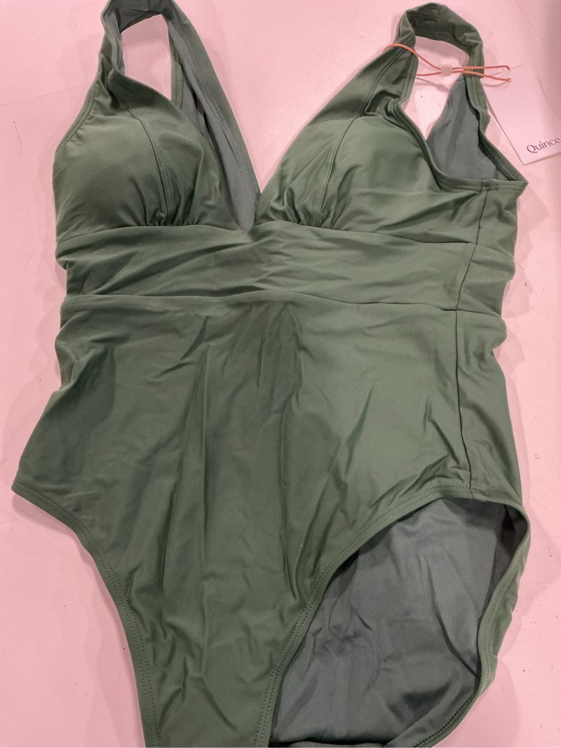 Condition photo showing Good Condition for italian plunge one-piece swimsuit, m, palm