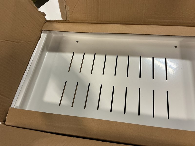 Condition photo showing Good Condition for Pull out Cabinet Organizer, 21"Deep, Heavy Duty Full-Extension Slide out Drawers for Kitchen Cabinets with Nano Adhesive, Roll Out Shelf Sliding Cabinet for Pots, Bathroom, Pantry, Under Sink, White White 13.8"Wide-21"Deep (1Pack?