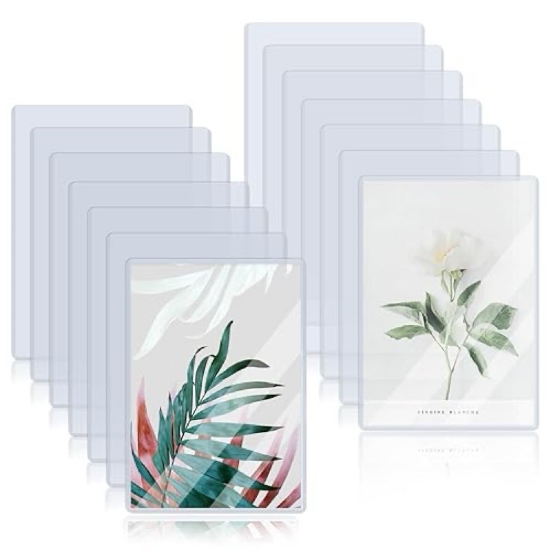 Rigid Print Protectors, Clear Waterproof Hard Plastic Page Sheet Protectors (2ct)