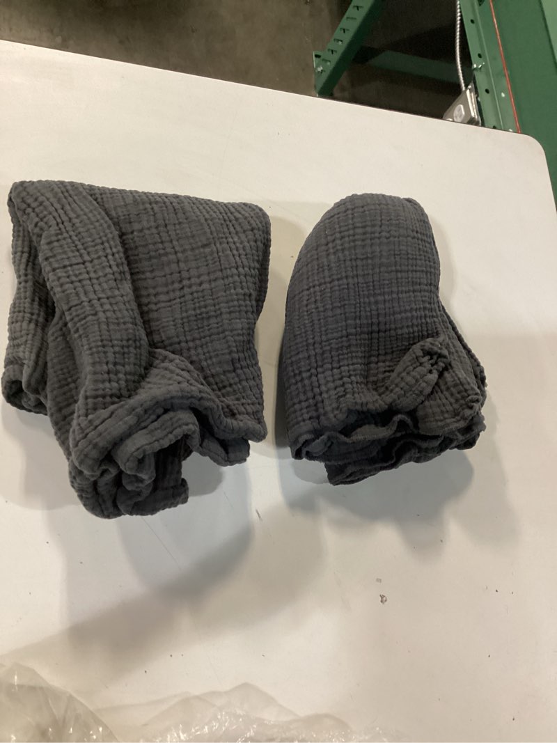Condition photo showing Good Condition for organic airy gauze sham set, king, charcoal