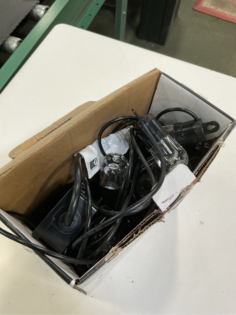 Condition photo showing Good Condition for Enbrighten Vintage Outdoor String Lights, 48ft, 24 RGB Acrylic Bulbs, Weatherproof, RF Remote Control, Perfect for Holidays, Gameday, Parties, and More, 37790 48ft Black