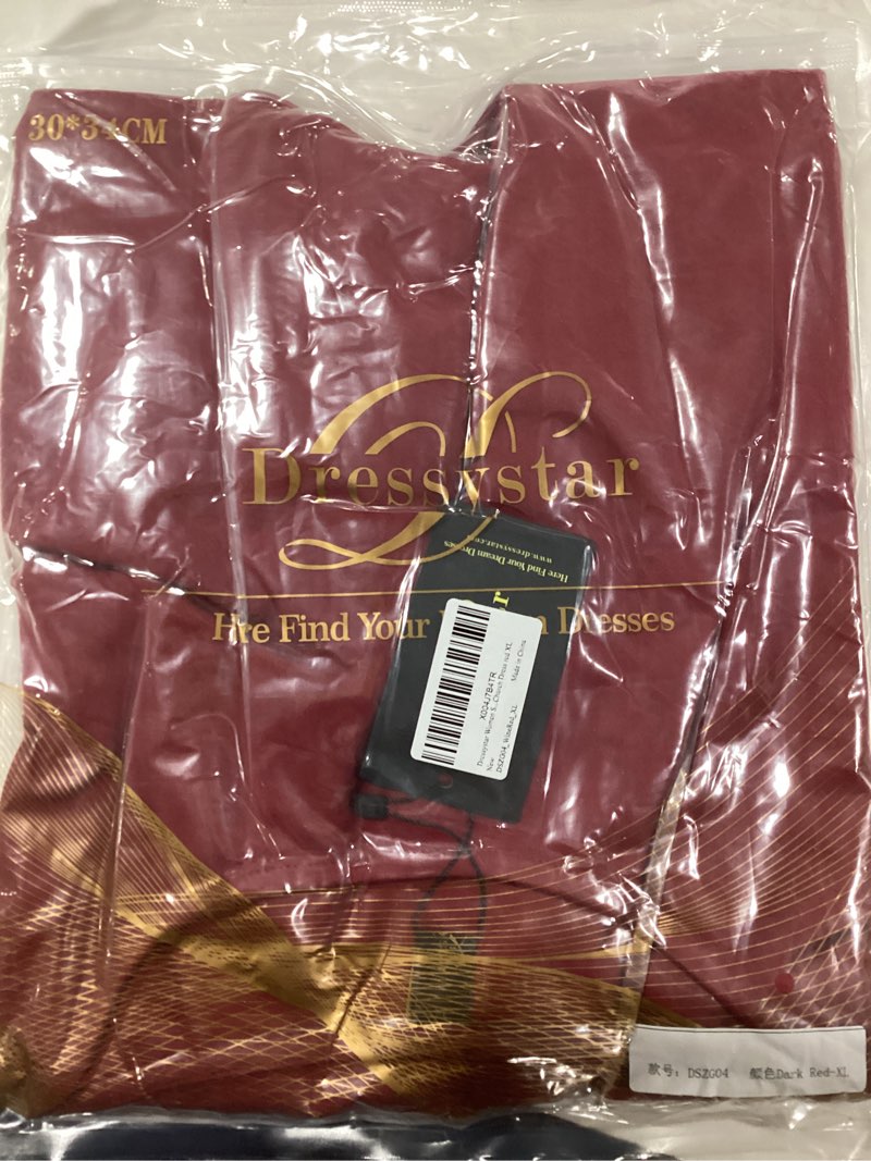 Condition photo showing Good Condition for Dressystar 2025 Summer Women’s Crew Neck Belted Side Slit Business Work Dress Cap Sleeve Sheath Midi Church Dresses Wine Red XL