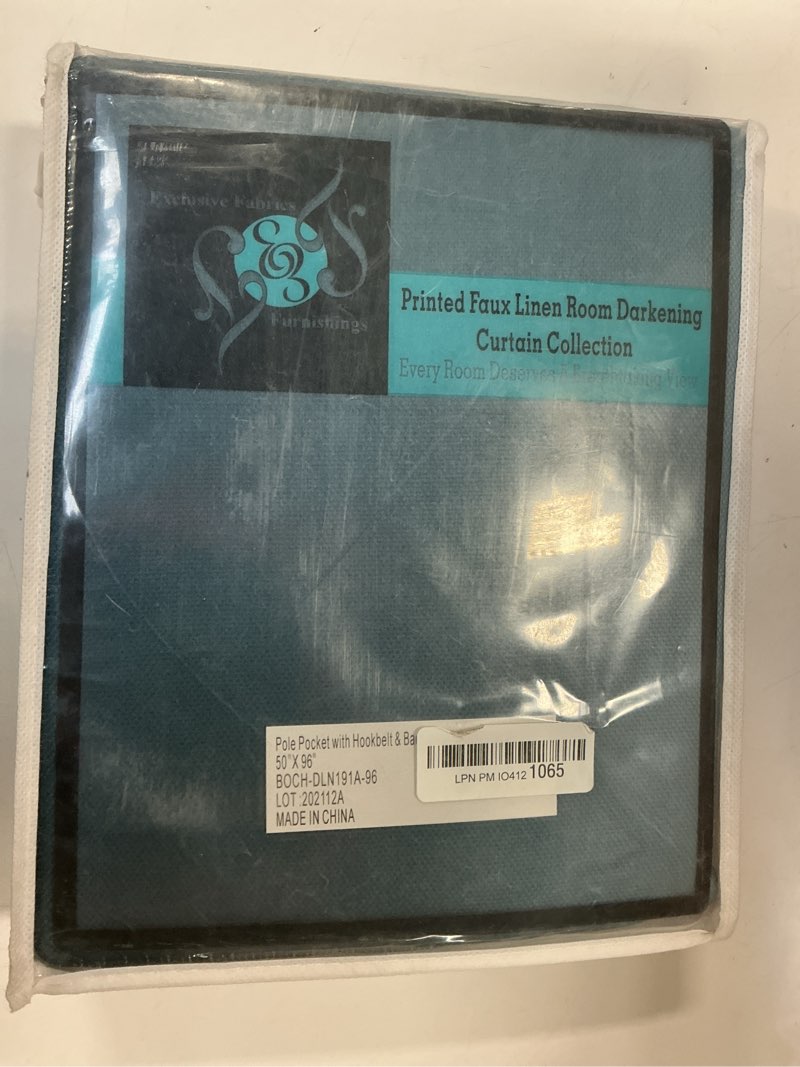 Condition photo showing Good Condition for HPD Half Price Drapes Room Darkening Curtains 96 Inches Long Printed Linen Textured (1 Panel), BOCH-