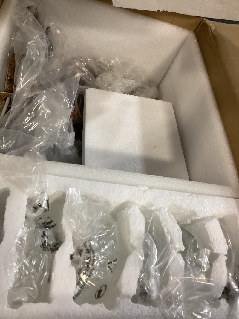 Condition photo showing As Is for St. Francis 8 Light 26" Wide Crystal Chandelier with Clear Royal Cut Crystals