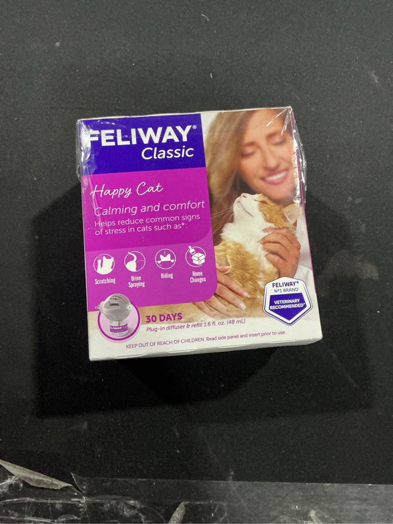 Condition photo showing As Is for FELIWAY Classic 30 Day Cat Calming Plug In Pheromone Diffuser Starter Kit, 48ml - Helps Reduce Commo