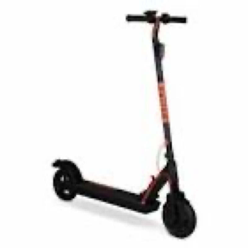 hyper skute folding electric scooter 36 volt lithium battery powered scooter - black/red: aluminum frame, 15 mph, 220 lbs capacity