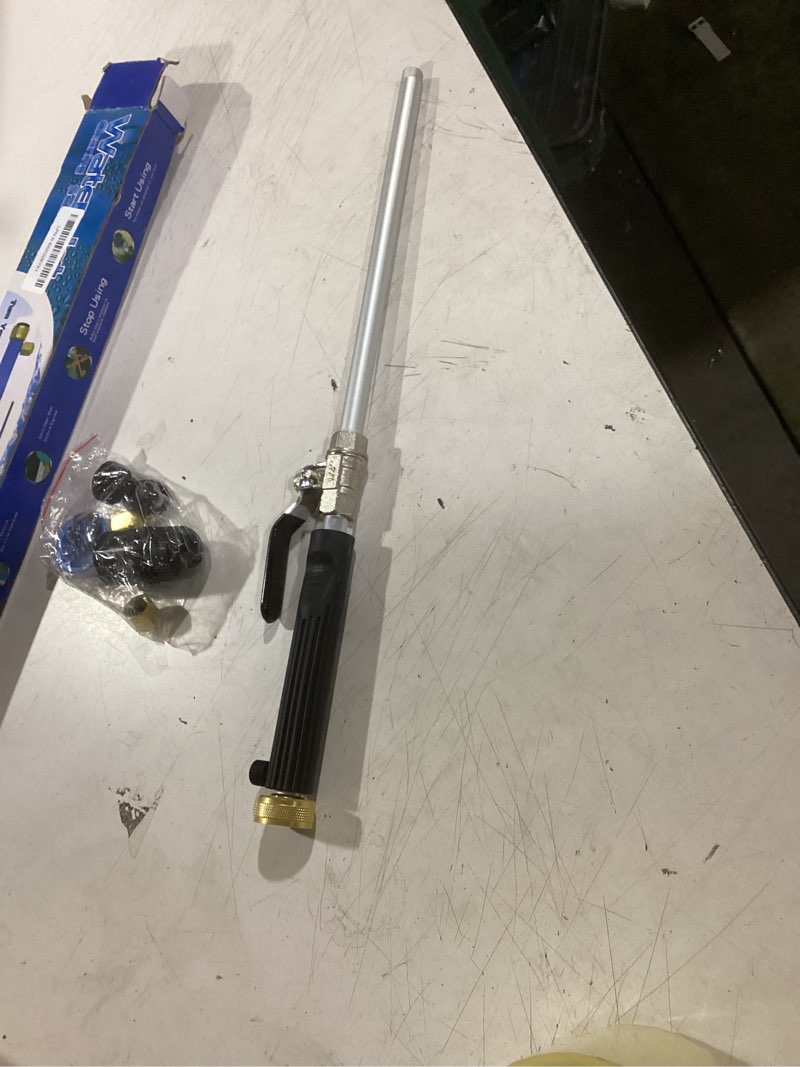 Condition photo showing Good Condition for upgraded jet nozzle for garden hose power washer wand hydro jet high pressure washer tools with 2 different nozzles and hose quick connectors black 18.0 inches