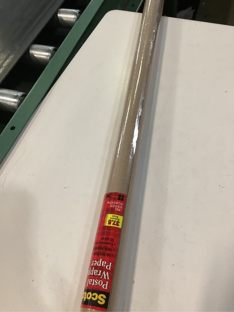 Condition photo showing New/Like New for scotch postal wrapping paper  30 w x 15 l; 50 lb. paper; 1 / roll