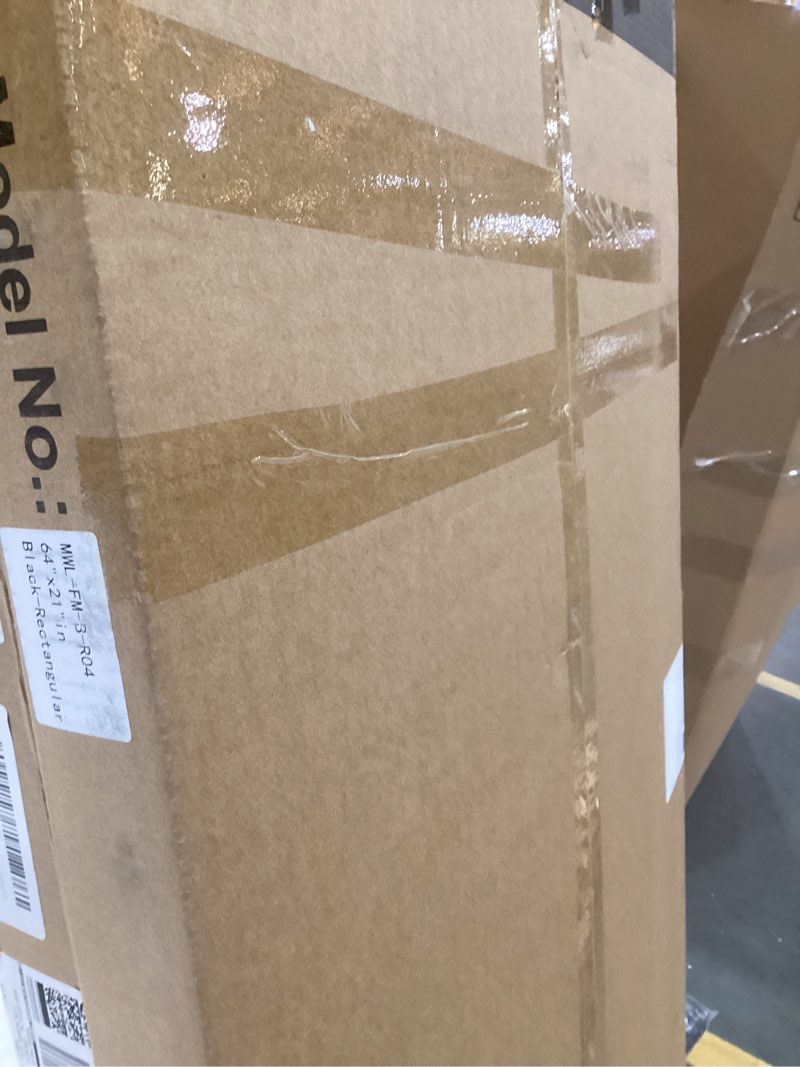 Condition photo showing New/Like New for 64"x21" Full Lenth Mirror with Stand, Large Floor Mirror Hanging or Leaning, Rectangle Full Body Mirror for Bedroom, Living Room, Gold 64"L x 21"W Gold-rectangular