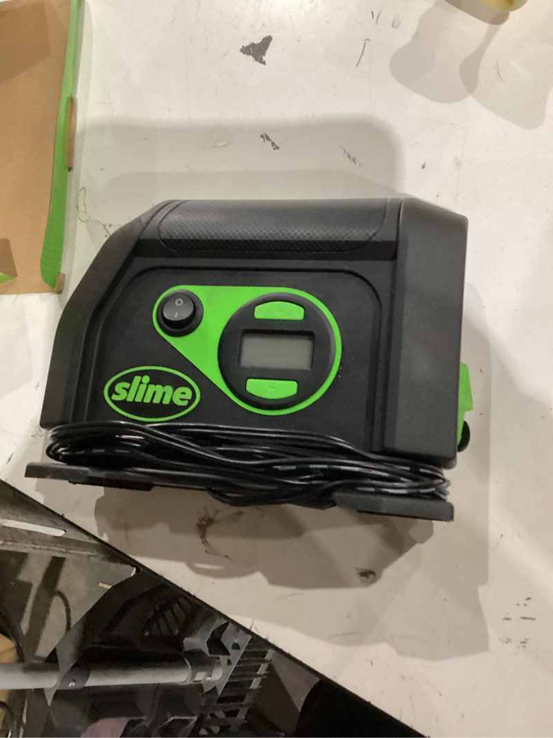Condition photo showing As Is for slime air inflator (power source: car )