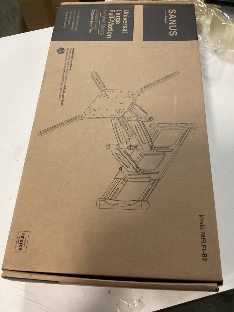 Condition photo showing New/Like New for made for amazon universal full-motion tv wall mount for 50-82" tvs and compatible with amazon fire tvs