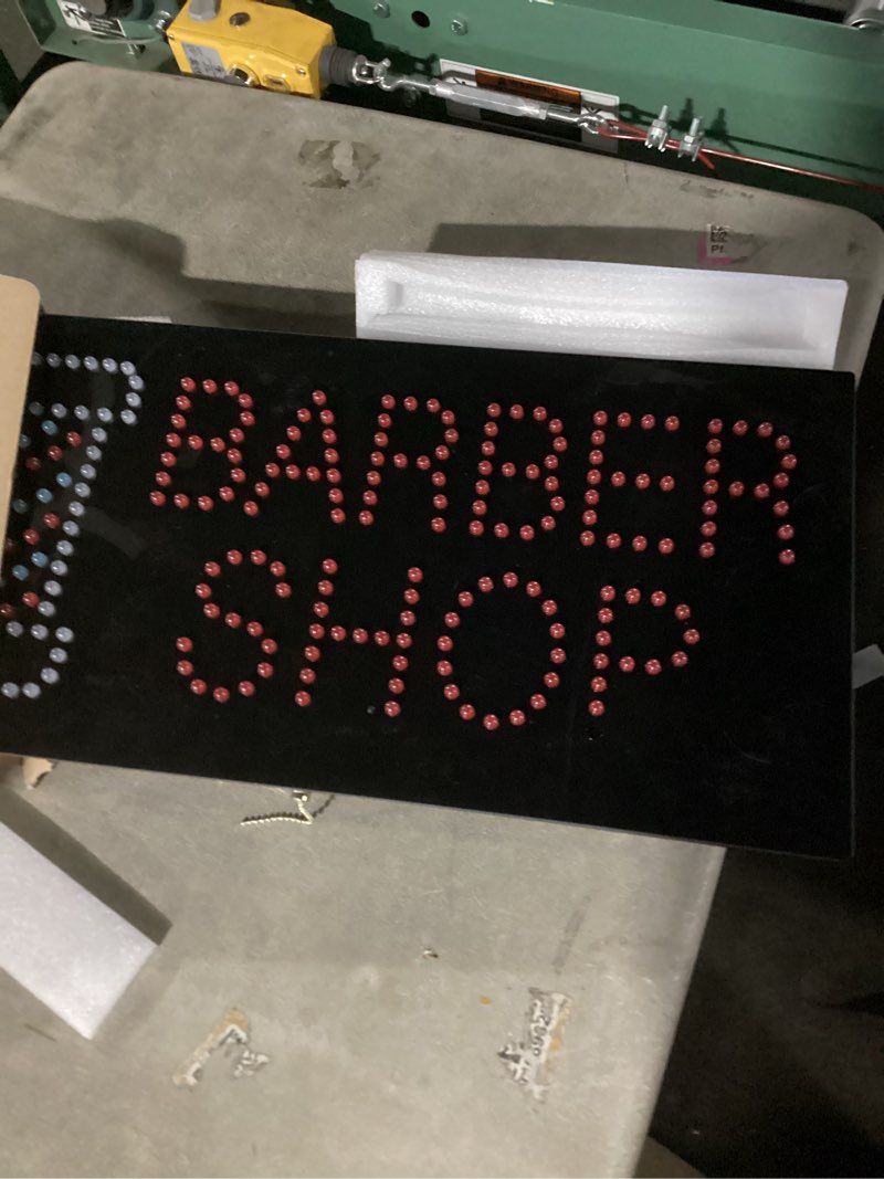 Condition photo showing Good Condition for barber shop sign, 24"x12", 60x30cm, topking, led, neon, florescent, signage, signboard, display, billboard, screen, grand opening, gift