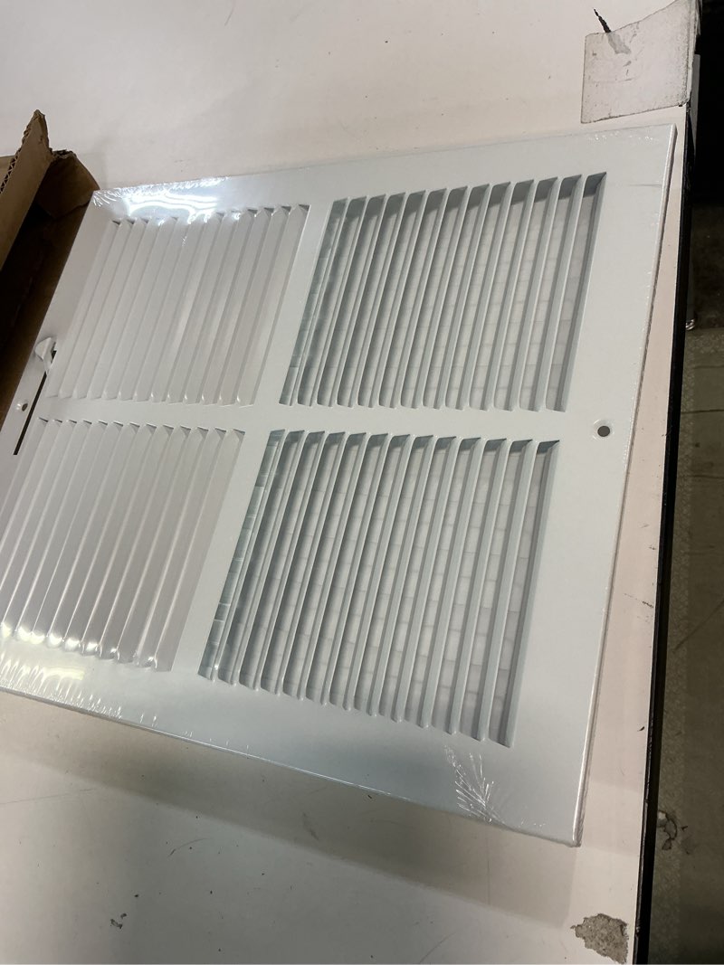 Condition photo showing New/Like New for 14x12 Vent Register [Duct Opening], Vent Covers for Home Ceiling, Two-Way Ventilation Register, Adjustable Solid Steel Wall Register Vent Cover (14"W x 12"H [Duct Opening])