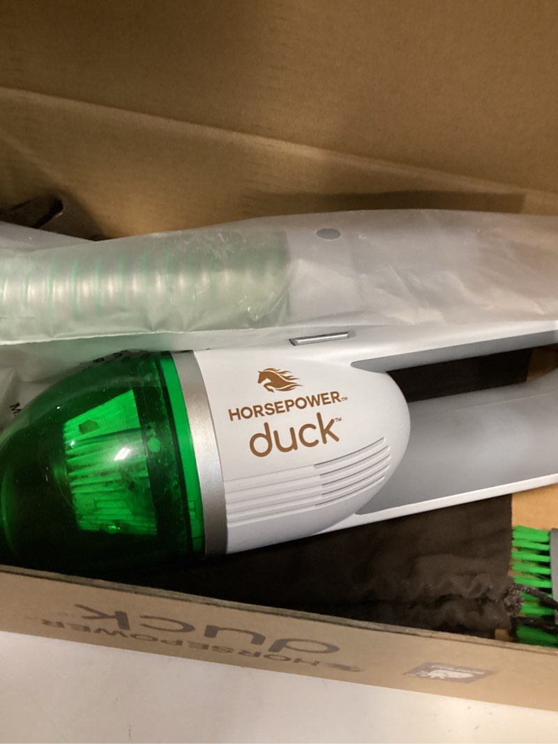 Condition photo showing Good Condition for horsepower duck compact cordless vacuum, ultra-powerful upgraded battery for extra-long run time, as seen on tv, strong suction, easy to store, portable & rechargeable. home & auto (duck basic) regular battery life
