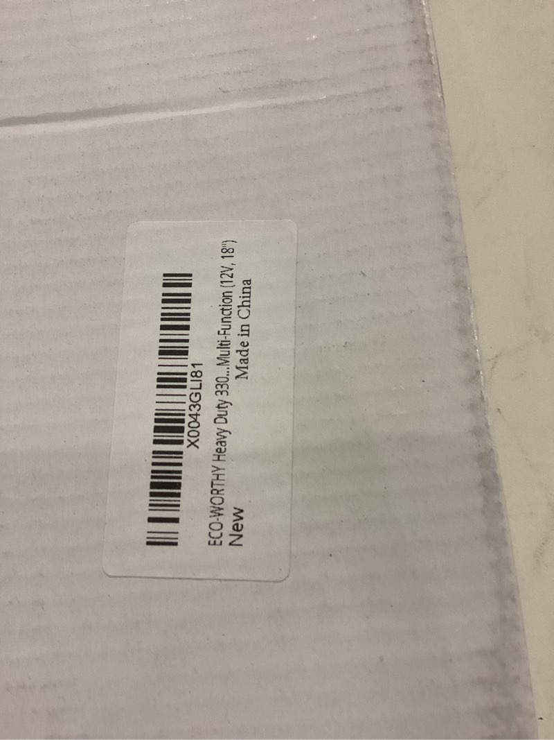 ECO-WORTHY Heavy Duty 330lbs/1500N Solar Tracker Linear Actuator Multi-Functions (12V, 18") IP54 Wat