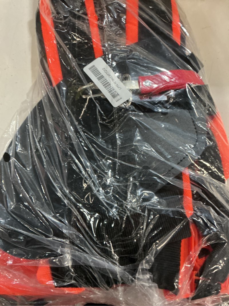 Condition photo showing New/Like New for trimmer shoulder strap padded universal adjustable, weed eater harness, brush cutters harness nylon double shoulder for trimmer orange